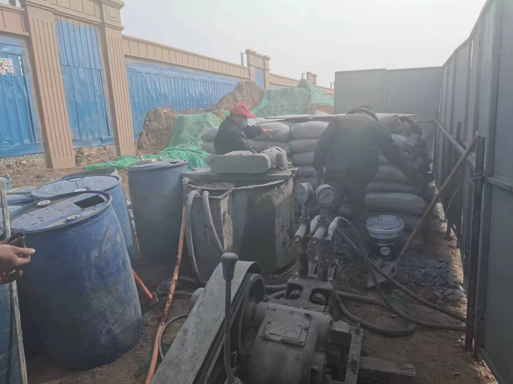 龙华山办事处地基沉降注浆加固